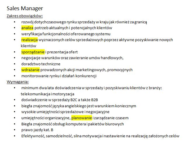 sales manager_czasowniki